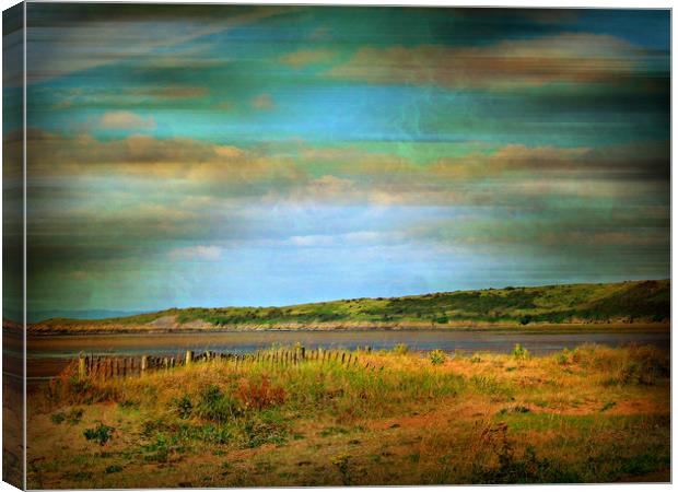 Coastal View - Sandbay, Somerset. Canvas Print by Heather Goodwin