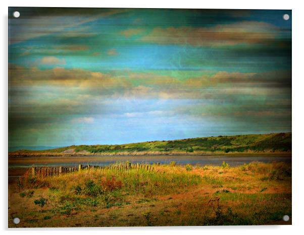 Coastal View - Sandbay, Somerset. Acrylic by Heather Goodwin
