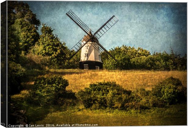 Cobstone Windmill Above Turville Canvas Print by Ian Lewis