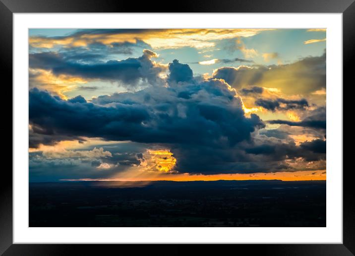Epic Light Show Framed Mounted Print by Chris Baugh