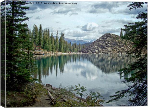 Moraine Lake Canadian Rockies Canvas Print by Lynn Bolt