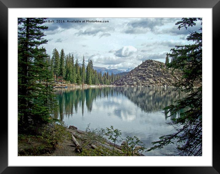 Moraine Lake Canadian Rockies Framed Mounted Print by Lynn Bolt