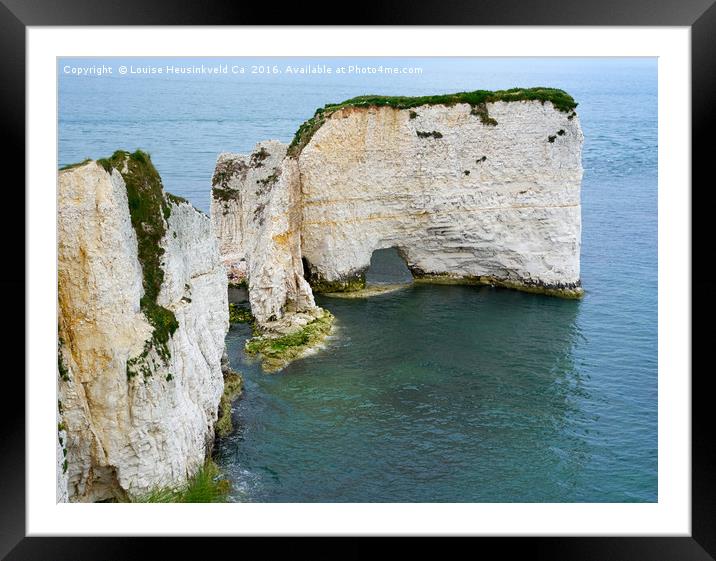 Old Harry Rocks, Handfast Point, Jurassic Coast, D Framed Mounted Print by Louise Heusinkveld