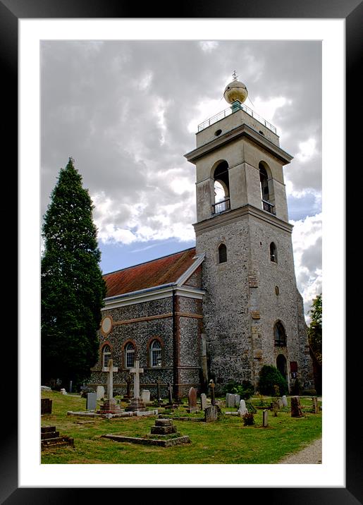 Church of St. Lawrence West Wycombe Framed Mounted Print by Chris Day