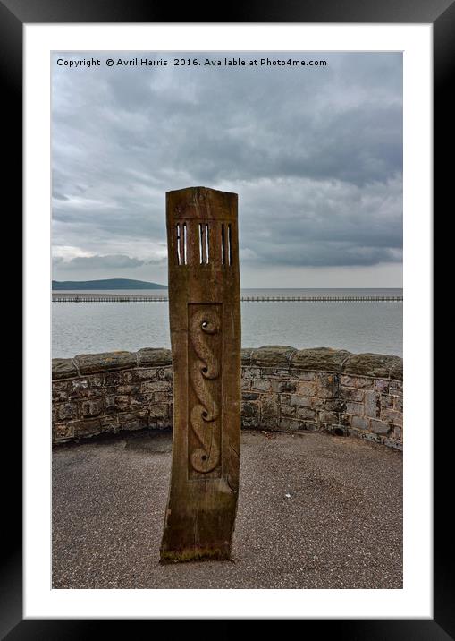 Wooden Marker Weston-super-Mare Framed Mounted Print by Avril Harris