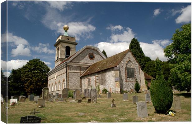 Church of St. Lawrence West Wycombe 2 Canvas Print by Chris Day