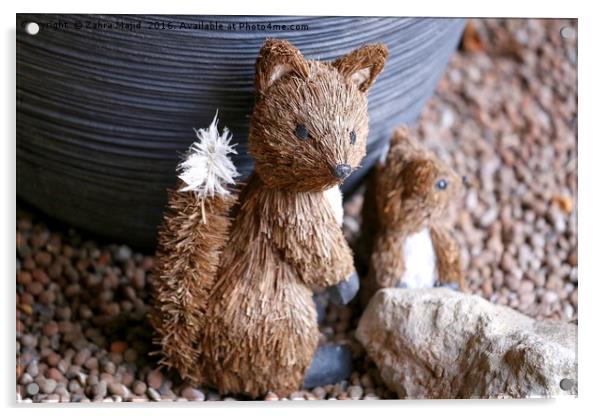 Hedgehog Garden Ornaments Acrylic by Zahra Majid