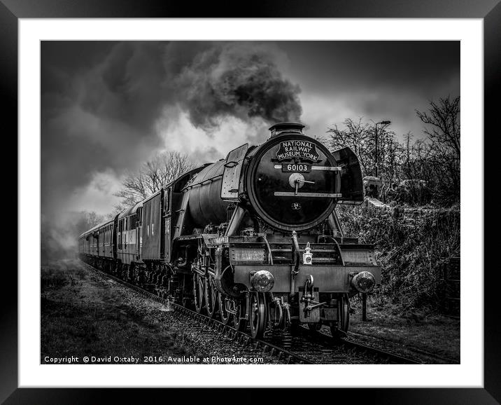 60103 Flying Scotsman heading to Irwell Vale Framed Mounted Print by David Oxtaby  ARPS