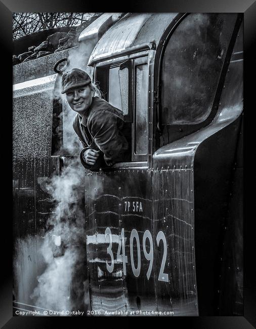 On the footplate of 'Wells' Framed Print by David Oxtaby  ARPS