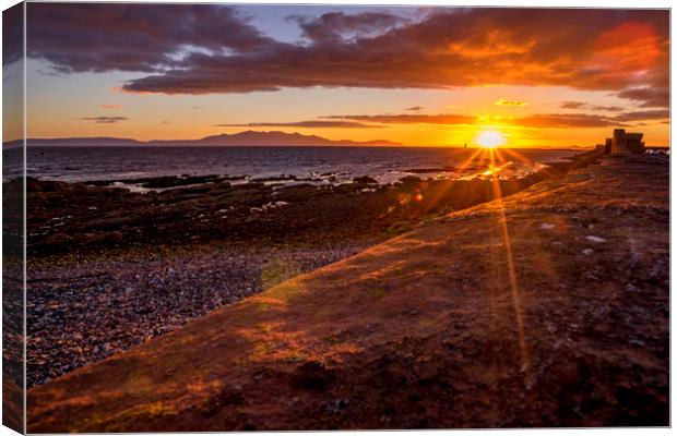 Arran at sunset Canvas Print by Sam Smith