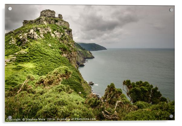 Castle Rock, Valley of the Rocks, Devon Acrylic by Stephen Mole