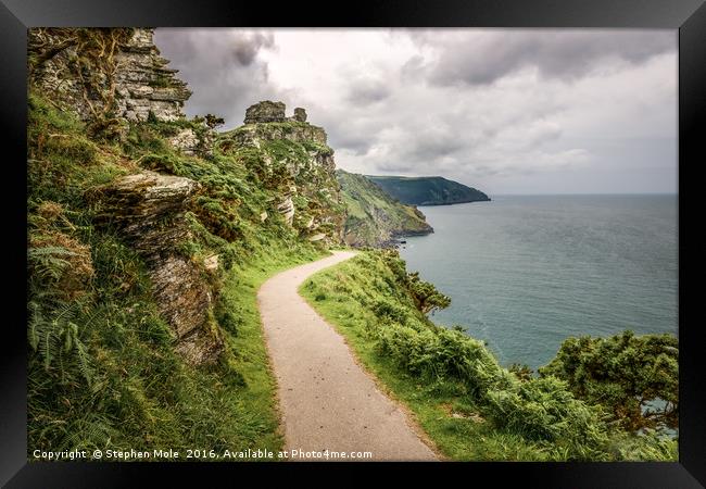 Pathway to the Valley of the Rocks Framed Print by Stephen Mole