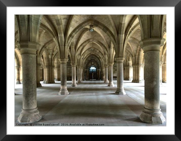 The Cloisters, Glasgow University Framed Mounted Print by yvonne & paul carroll