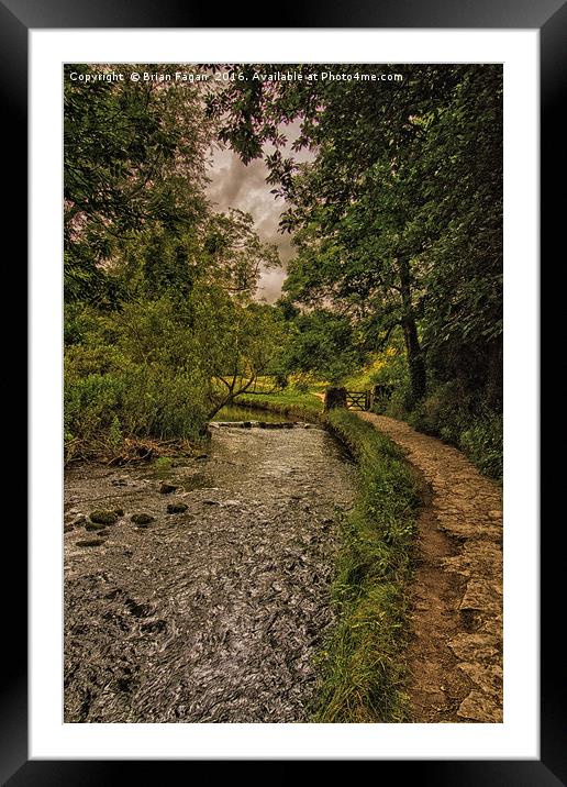 Derbyshire walk along River Dove Framed Mounted Print by Brian Fagan