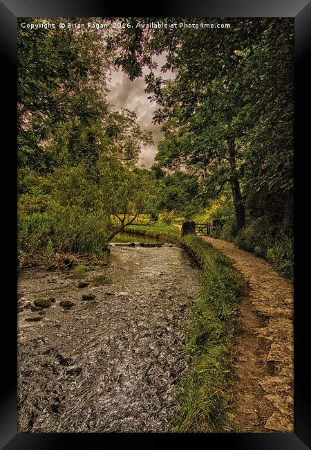 Derbyshire walk along River Dove Framed Print by Brian Fagan