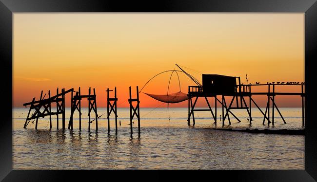 Fishing Hut with Lift Net Framed Print by Arterra 