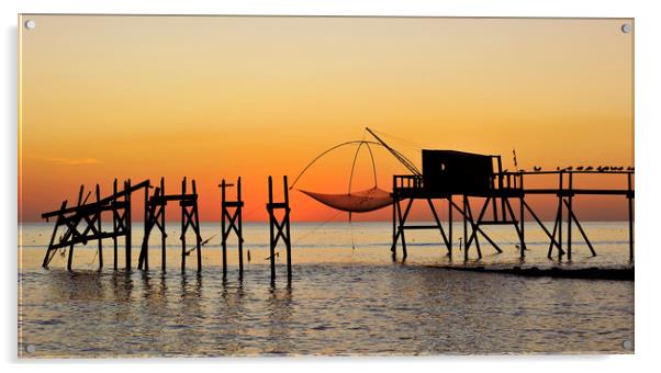 Fishing Hut with Lift Net Acrylic by Arterra 
