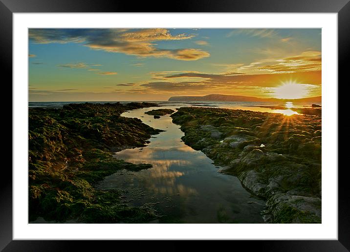 Brook Chine, Freshwater Bay, Isle of Wight Framed Mounted Print by Simon Gladwin