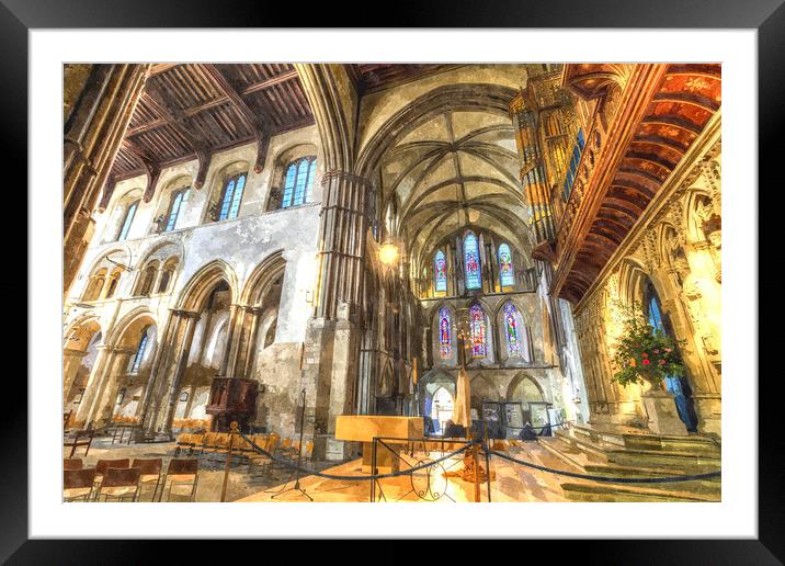 Rochester Cathedral Art Framed Mounted Print by David Pyatt