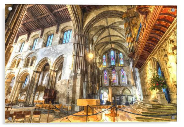 Rochester Cathedral Art Acrylic by David Pyatt