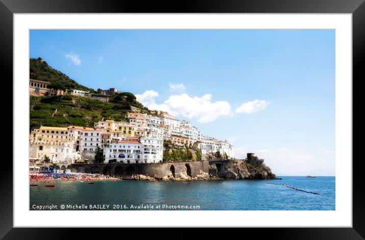 Amalfi Summer Days Framed Mounted Print by Michelle BAILEY