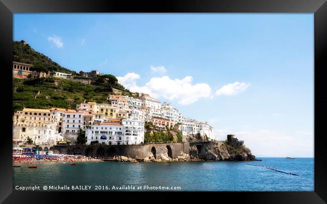 Amalfi Summer Days Framed Print by Michelle BAILEY