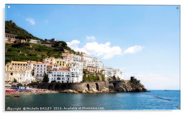 Amalfi Summer Days Acrylic by Michelle BAILEY