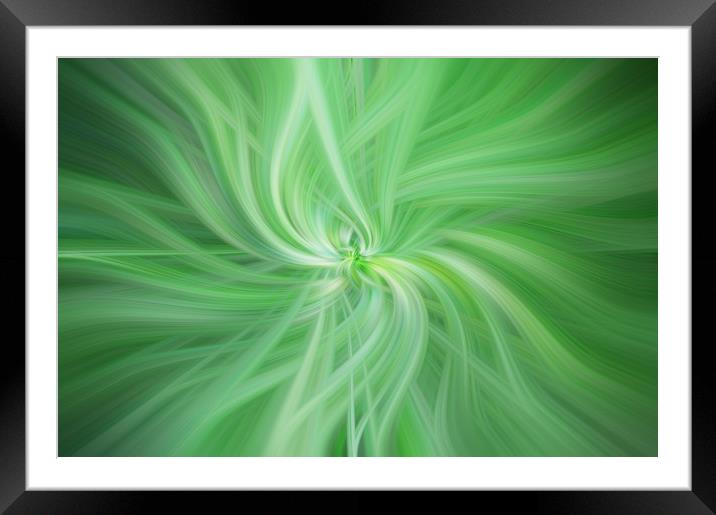 Green Colored Abstract. Concept Health Framed Mounted Print by Jenny Rainbow