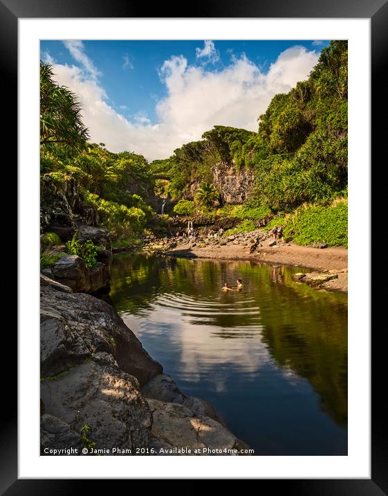 The beautiful scene of the Seven Sacred Pools of M Framed Mounted Print by Jamie Pham