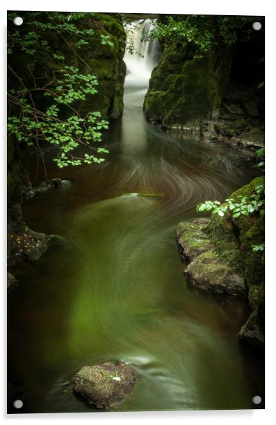 Devon River Acrylic by Willie Cowie