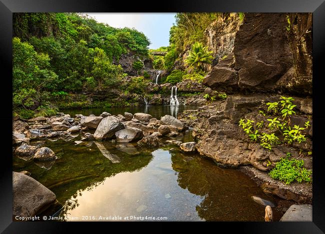 The beautiful scene of the Seven Sacred Pools of M Framed Print by Jamie Pham