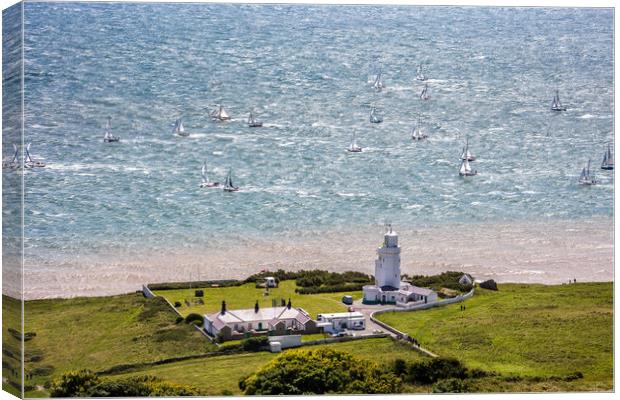 St Catherines Point Canvas Print by Wight Landscapes