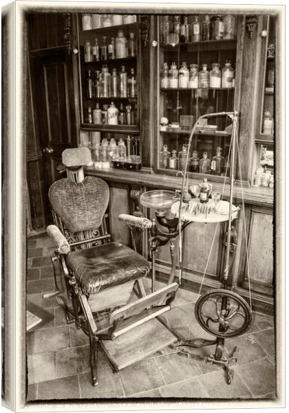 The Old dentists chair  Canvas Print by Rob Hawkins