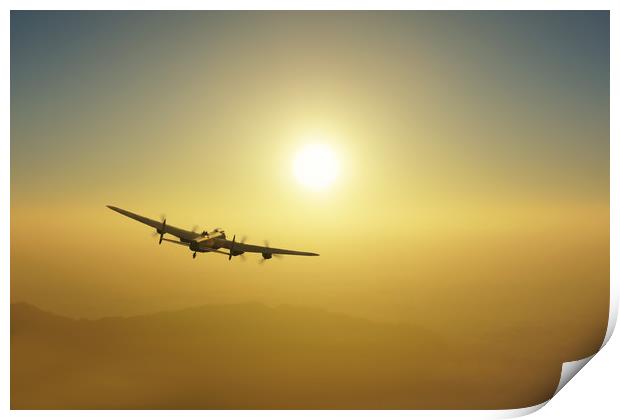Lancaster Flying Legend Print by J Biggadike