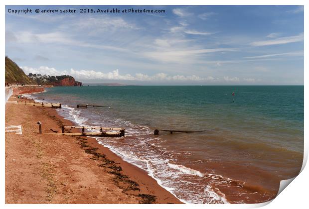 RED BEACH Print by andrew saxton
