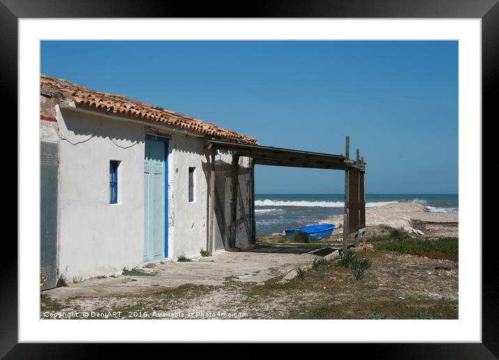 The house at the sea Framed Mounted Print by DeniART 