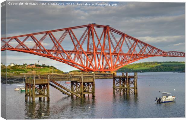 Forth Rail Bridge, South Queensferry. Canvas Print by ALBA PHOTOGRAPHY