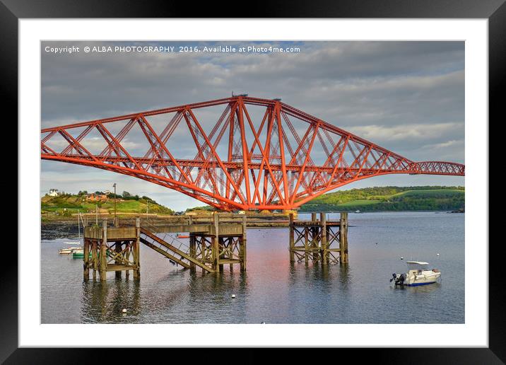 Forth Rail Bridge, South Queensferry. Framed Mounted Print by ALBA PHOTOGRAPHY