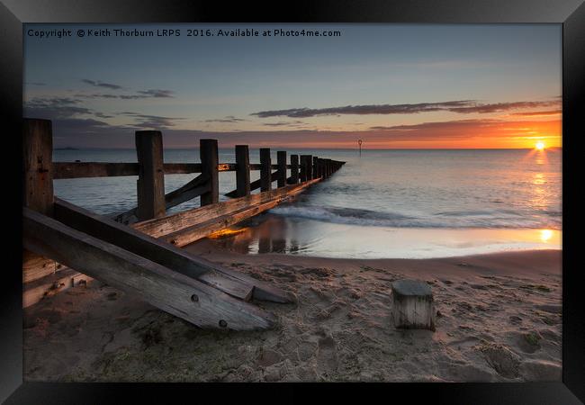 Portobello Beach Sunrise Framed Print by Keith Thorburn EFIAP/b