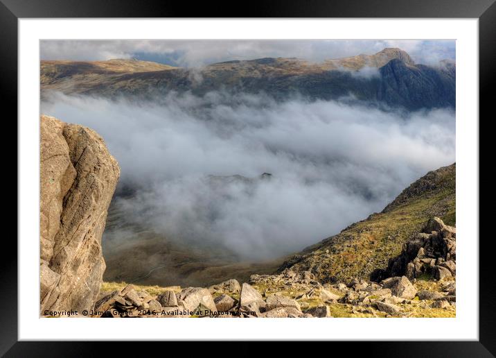 Esk Pike To The Langdales Framed Mounted Print by Jamie Green