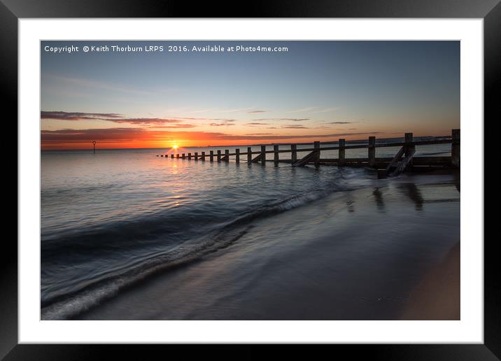 Portobello Beach Sunrise Framed Mounted Print by Keith Thorburn EFIAP/b