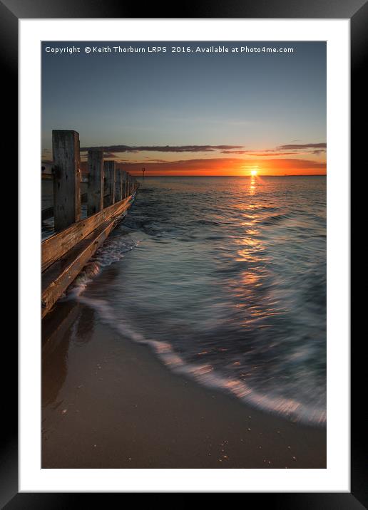 Portobello Beach Sunrise Framed Mounted Print by Keith Thorburn EFIAP/b