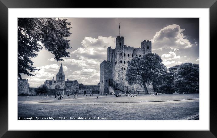 Castle and Cathedral in Dark Tones Framed Mounted Print by Zahra Majid
