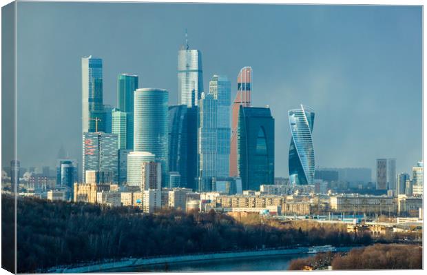 Business center Moscow-city Canvas Print by Valerii Soloviov