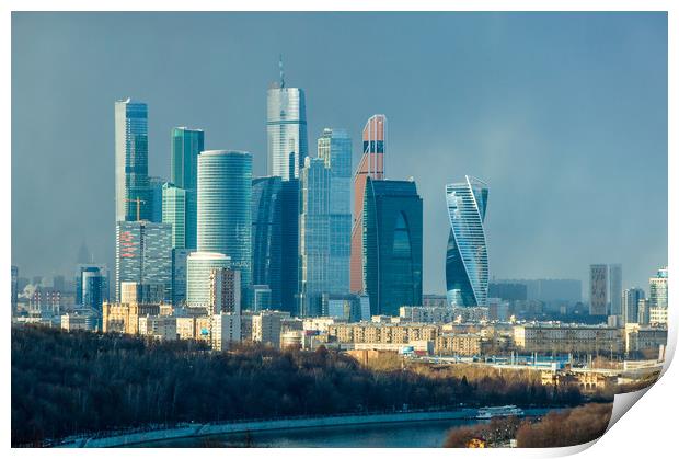 Business center Moscow-city Print by Valerii Soloviov