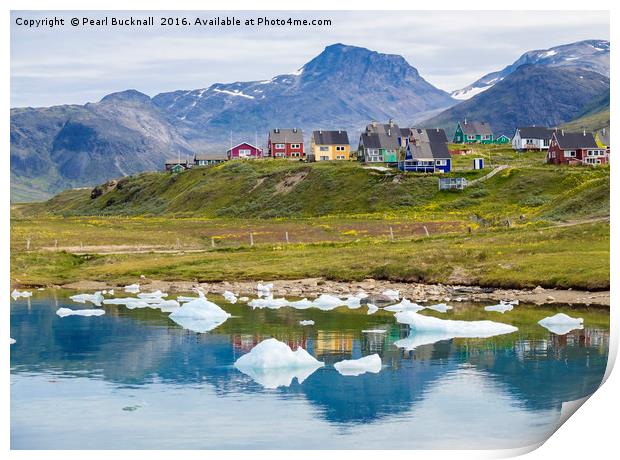 Summer in Narsaq Greenland Print by Pearl Bucknall