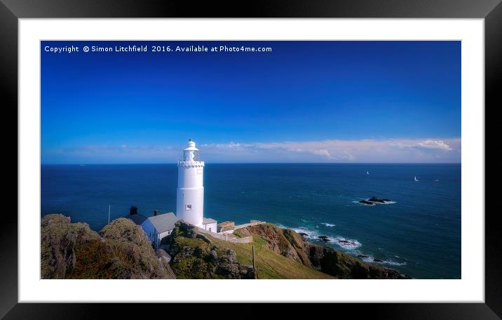 Start Point Lighthouse Framed Mounted Print by Simon Litchfield