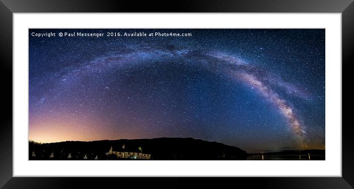 Holy Isle, Milkyway Framed Mounted Print by Paul Messenger
