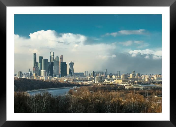 Snow storm over Moscow Framed Mounted Print by Valerii Soloviov