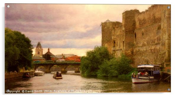 Boats On The Trent Acrylic by David Smith